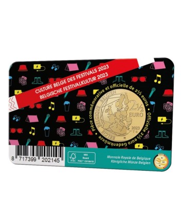 Tarjeta flamenca 2,50 Euro Bélgica 2023 - Festival belga Cultura € 11,95