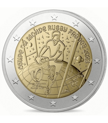 2 Euro Francia 2023 - Coppa del Mondo di rugby  3,25 €