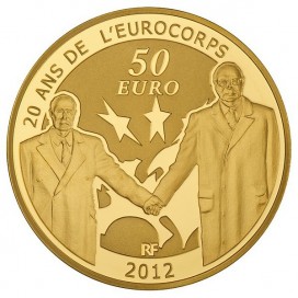 50 Euro Europa 2012 - Description :   Débutée en 1998, la série « Europa » met cette année l’amitié franco-allemande à l’honneur