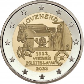 2 Euro Slovaquie 2023 - 200 ans de la poste à cheval
