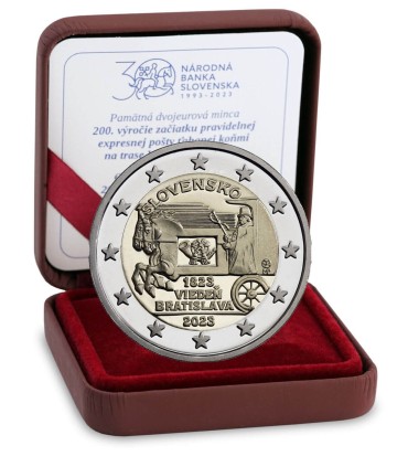 2 Euro BE Slovakia 2023 - 200 años de correo a caballo € 119.00