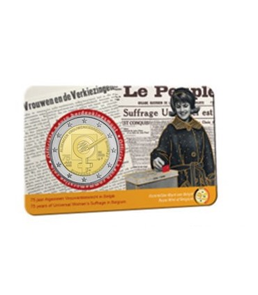 Tarjeta Postal Flamenca 2 Euro Bélgica 2023 - Sufragio femenino universal 11,49 euros