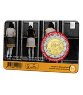 Coincard Francaise 2 Euro Belgique 2023 - Sufrágio universal das mulheres 11,49