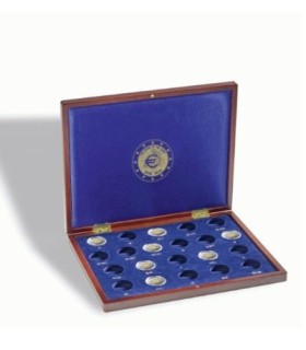 Porta-moedas de madeira Volterra Uno para 21 moedas de 2 euros - 10 anos do euro 49,95 euros