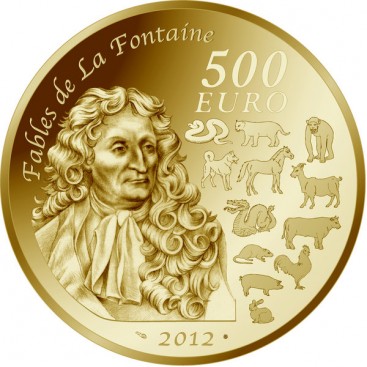 500 Euro ANNÉE DU DRAGON 2012 - Description : Cette monnaie rentre dans une série de 12 pièces du zodiaque chinois. Millésimée 2