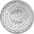 50 Euro FRANCE 2010 - Description rapide:Sur la face de la 50 €, La Semeuse, coiffée de son bonnet phrygien, va de gauche à d