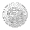 3 euro Autriche 2023 - Requin - Houle