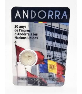 2 Euro Andorra 2023 - Toetreding van Andorra tot de VN 22,95 € - Toetreding van Andorra tot de VN 22,95
