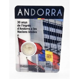 2 Euro Andorre 2023 - entrée d'Andorre à l'ONU