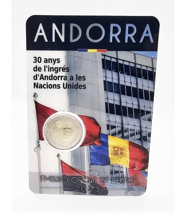 2 Euro Andorra 2023 - Toetreding van Andorra tot de VN 22,95 € - Toetreding van Andorra tot de VN 22,95