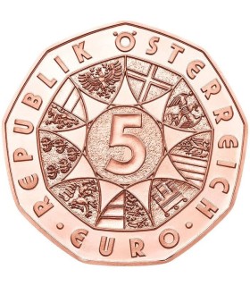 5 euros Áustria 2024 - Ano bissexto 6,95 euros