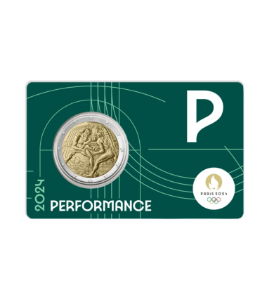 confezione da 5 xCoincard 2 Euro Francia 2024 - Giochi Olimpici Parigi 2024  58,95 €