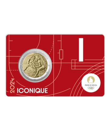 confezione da 5 xCoincard 2 Euro Francia 2024 - Giochi Olimpici Parigi 2024  58,95 €