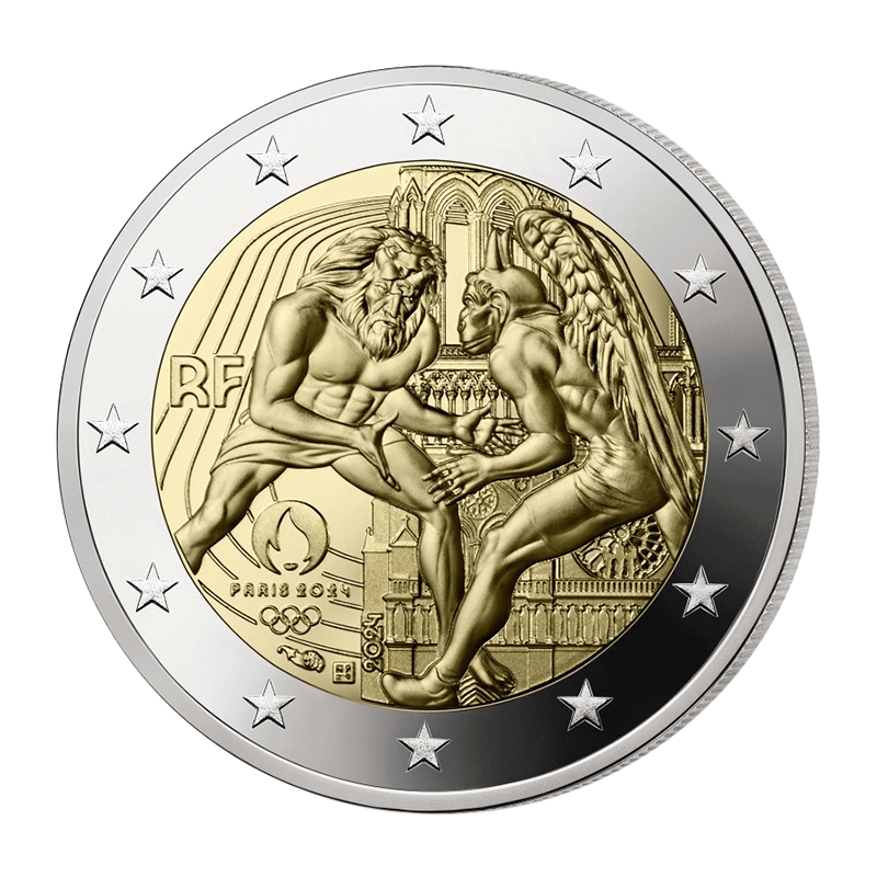 2 Euro France 2024 Hercule Paris J.O 2024