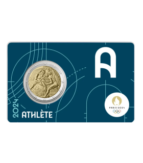 Muntkaart 2 Euro Frankrijk 2024 - Olympische Spelen Parijs 2024 €11,85