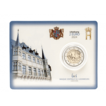 Coincard 2 Euro Luxembourg 2024 - Mort du Grand-Duc Guillaume II