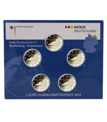 5x €2 Alemania 2024 BU - Mecklenburg 26,89