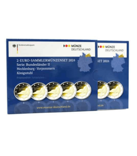 5x 2 euros Alemania 2024 BE - Mecklenburg 59,89 euros