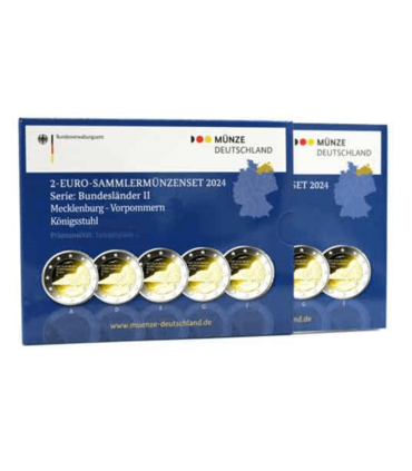5x 2 euro Duitsland 2024 BE - Mecklenburg €59,89