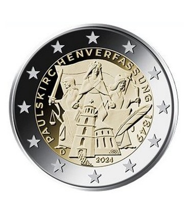 2 euro Duitsland 2024 - Frankfurt Grondwet €3,20