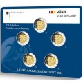 5 x 2 euro BU Allemagne 2024 - Constitution de Francfort
