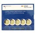 5 x 2 euro BE Allemagne 2024 - Constitution de Francfort