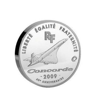 Zecca europea: 40° anniversario del primo volo del Concorde 50 Euro Arg 2009  351,17 €