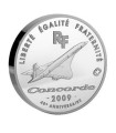 Selo da casa da moeda europeia: 40.º aniversário do primeiro voo do Concorde 50 Euro Arg 2009 €351.17