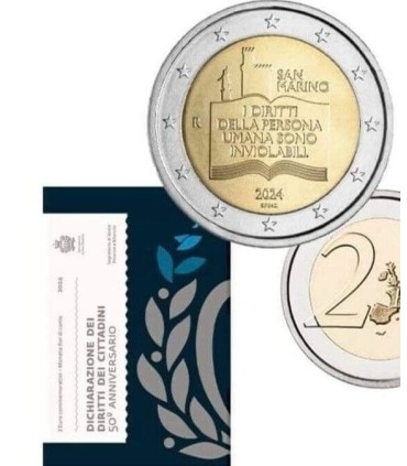 2 Euro San Marino 2024 - Verklaring van burgerrechten € 33,95