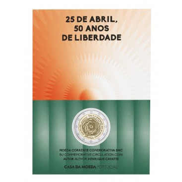 Coincard 2 Euro BU Portugal 2024 - 50 ans de la Révolution des Oeillets