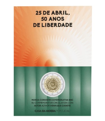 Moneta da 2 euro fdc Portogallo 2024 - 50 anni di rivoluzione dei garofani  14,95 €
