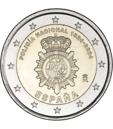 2 Euro Spagna 2024 - Polizia nazionale  3,25 €