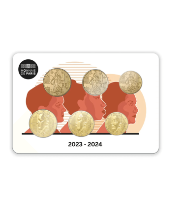 Sextuple BU 10, 20 y 50 céntimos Francia 2023-2024 59,95 euros