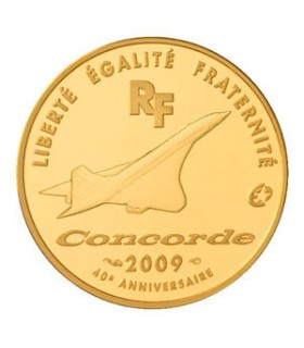 European Mintmark: 40. Jahrestag des ersten Fluges der Concorde - 50 Euro OR 1/4oz BE 2009  516,72 €