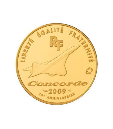 Marca da moeda europeia: 40.º aniversário do primeiro voo do Concorde - 50 Euro GOLD 1/4oz BE 2009 € 516,72