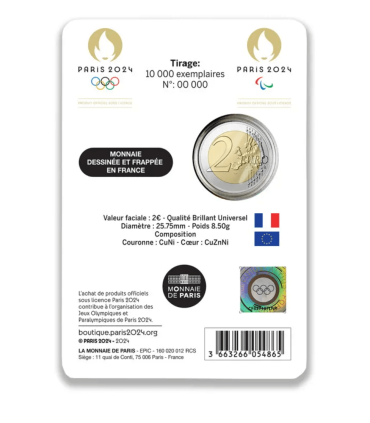 2 Euro Frankreich 2024 BU Coincard - Eiffelturm  24,89 €