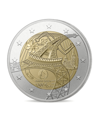 2 euros França 2024 - Torre Eiffel 3,25 euros