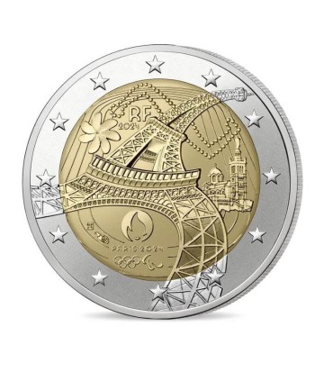 2 euros França 2024 BE Reverso polido - Torre Eiffel € 249,95