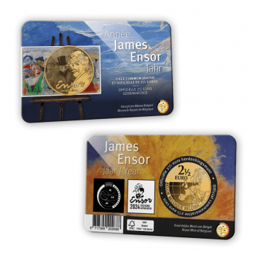 Coincard Francaise 2,50 Euro Belgique 2024 - James Ensor NFT aléatoire