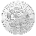 3 Euro Österreich 2024 - Chirurgischer Fisch blau  14,95 €