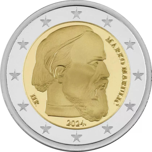 2 Euro Kroatië 2024 UNC - Marko Marulic €9,95
