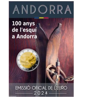 2 Euro Andorra 2024 - 100 anos de esqui em Andorra 22,95 € (em francês)