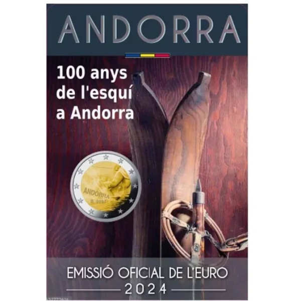 2 Euro Andorra 2024 - 100 años de esquí en Andorra 22,95 € (en francés)