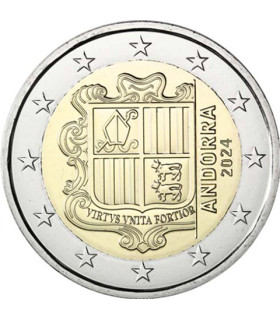 2 euros Andorra corriente 2024 3,99 euros