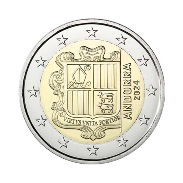 2 Euros Andorre courante 2024  3,99 €