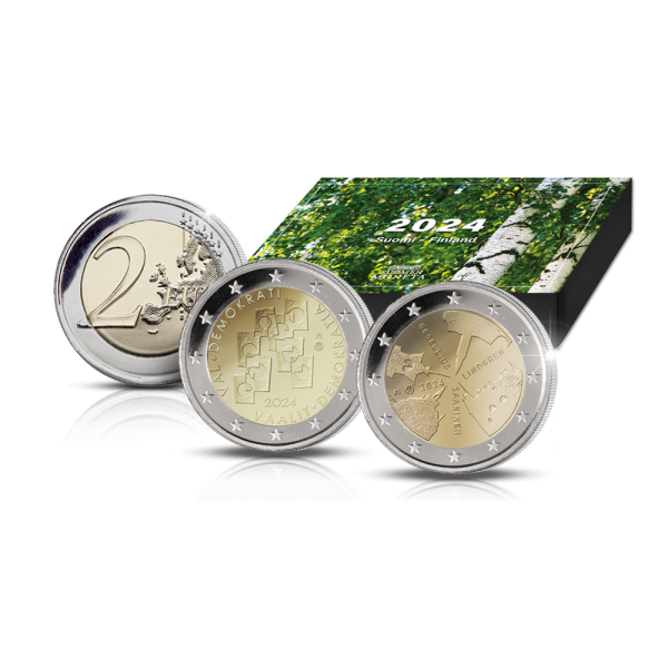 Boxed set 2 x 2 Euro Proof Finland 2024  69,95 €