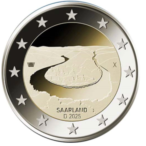 2 euro Duitsland 2025 - Saarland €3,19