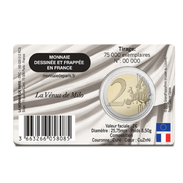 Coincard 2 Euro Francia 2025 Venere di Milo - Museo del Louvre  11,49 €