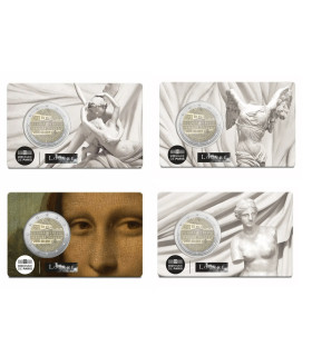 4 x Münzkarten 2 Euro Frankreich 2025 - Musée du Louvre  45,95 €