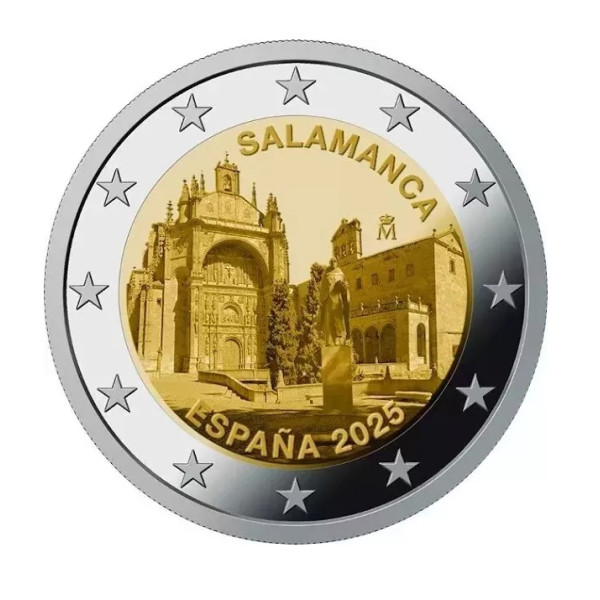 2 Euro Spanje 2025 - Oude binnenstad van Salamanca €3.20